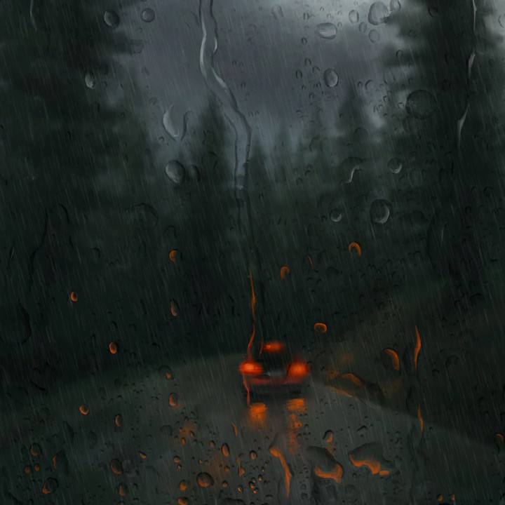 in the rain