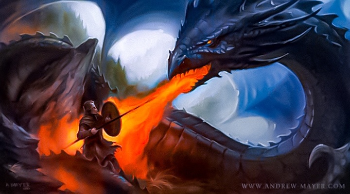 Fight Knight vs dragon