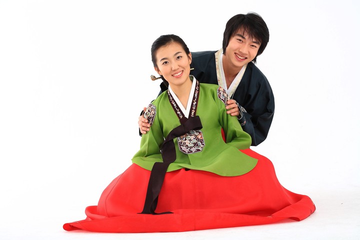 Couple in Korean Dress I