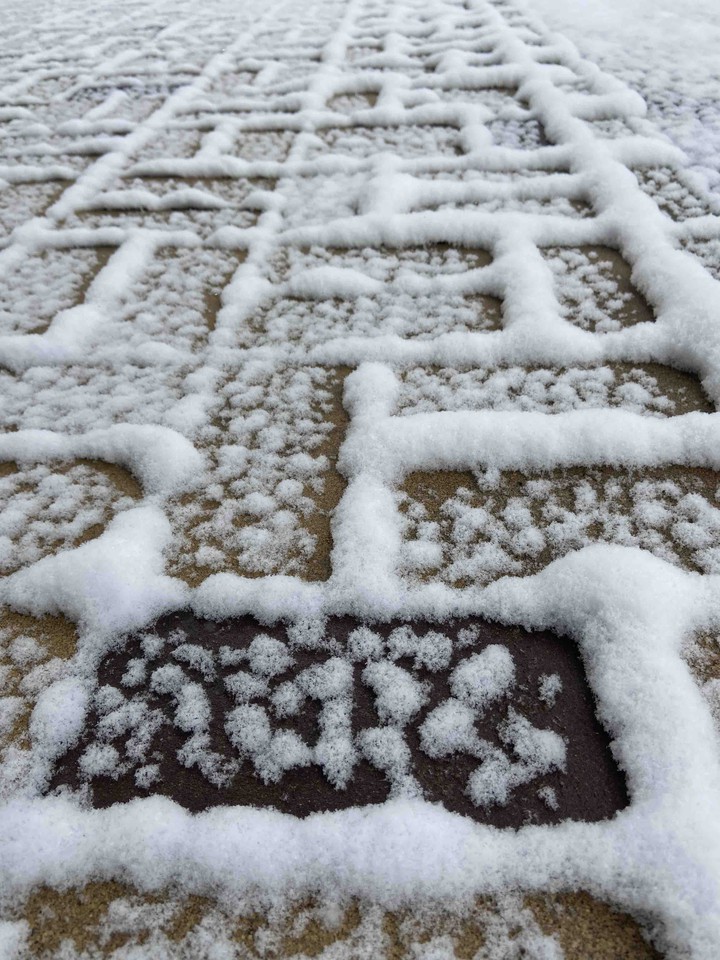 The snow on the floor
