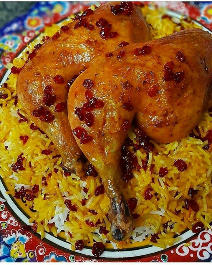 زرشک پلو با مرغ 