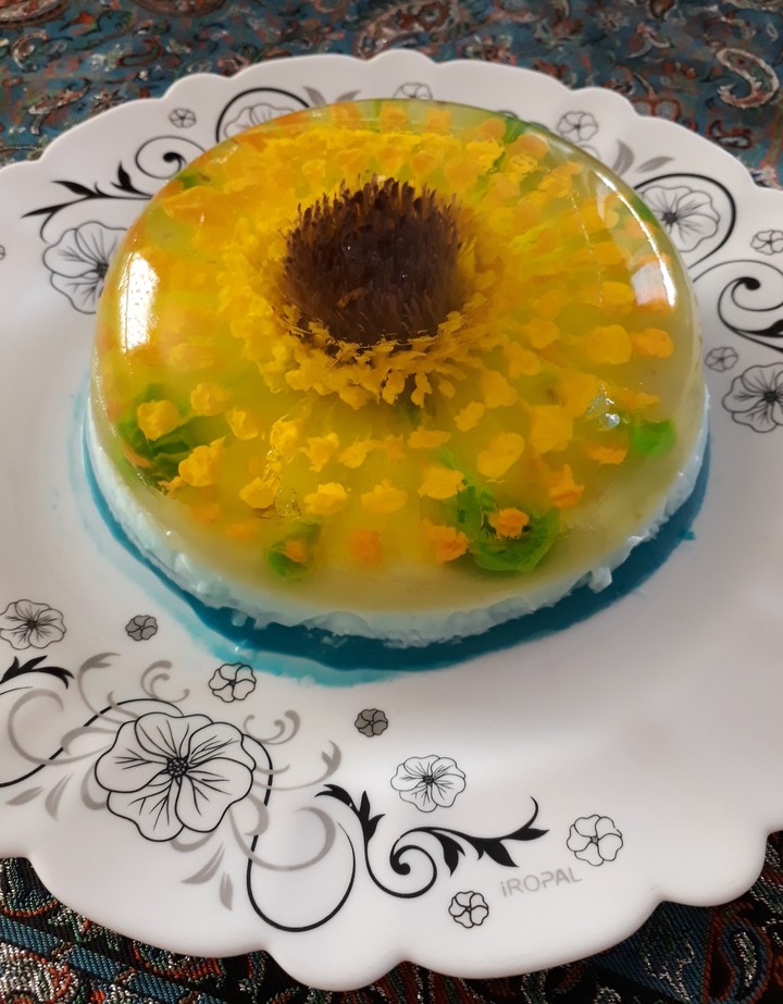 ژله گل آفتاب گردان دخترم سیمین