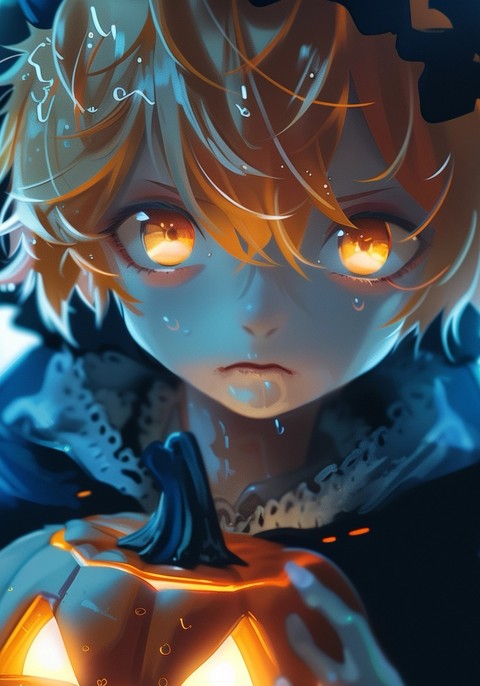 Anime cute boy character cartoon