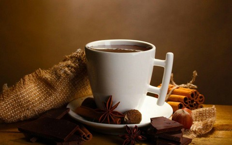Drink a cup of hot chocolate