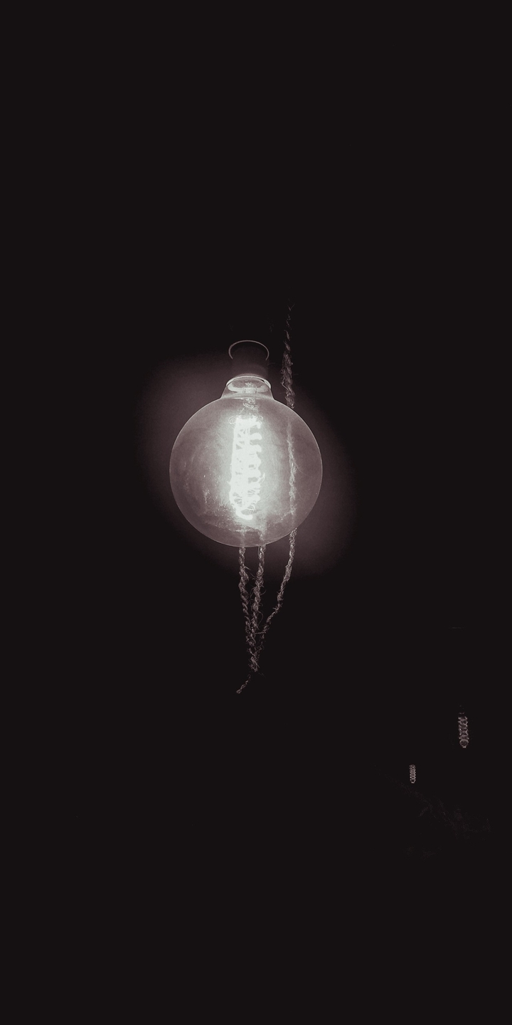 bulb in dark