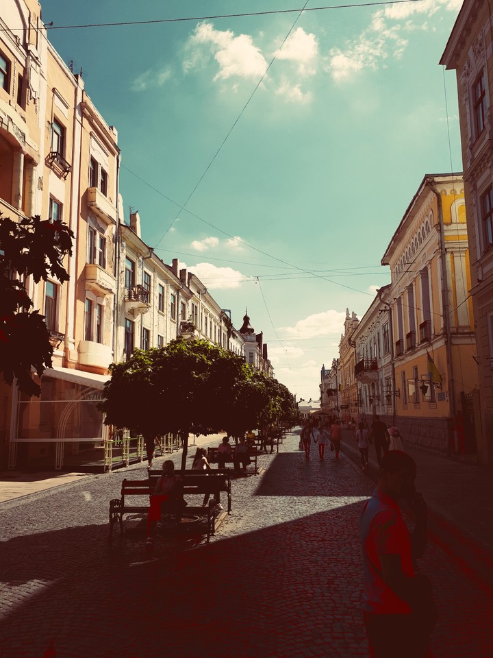 Pedestrian street in Chernovci