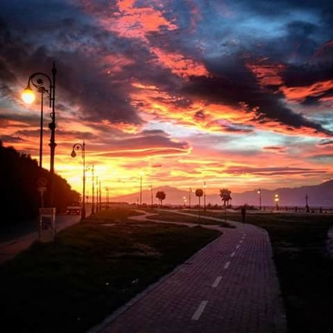 sunset of fire