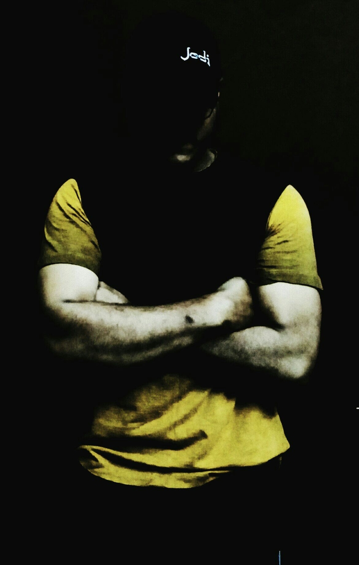Man alone strength single monochrome