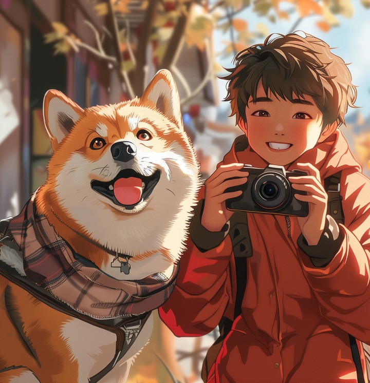 Boy with dog