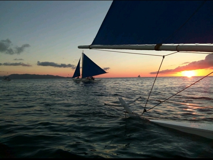 sailing in the sun