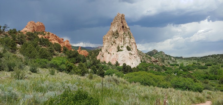 storms in the background