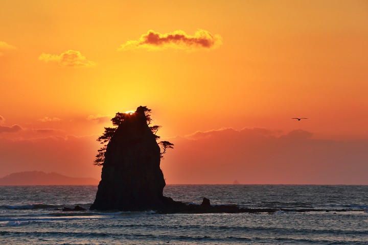Rock with Sunset
