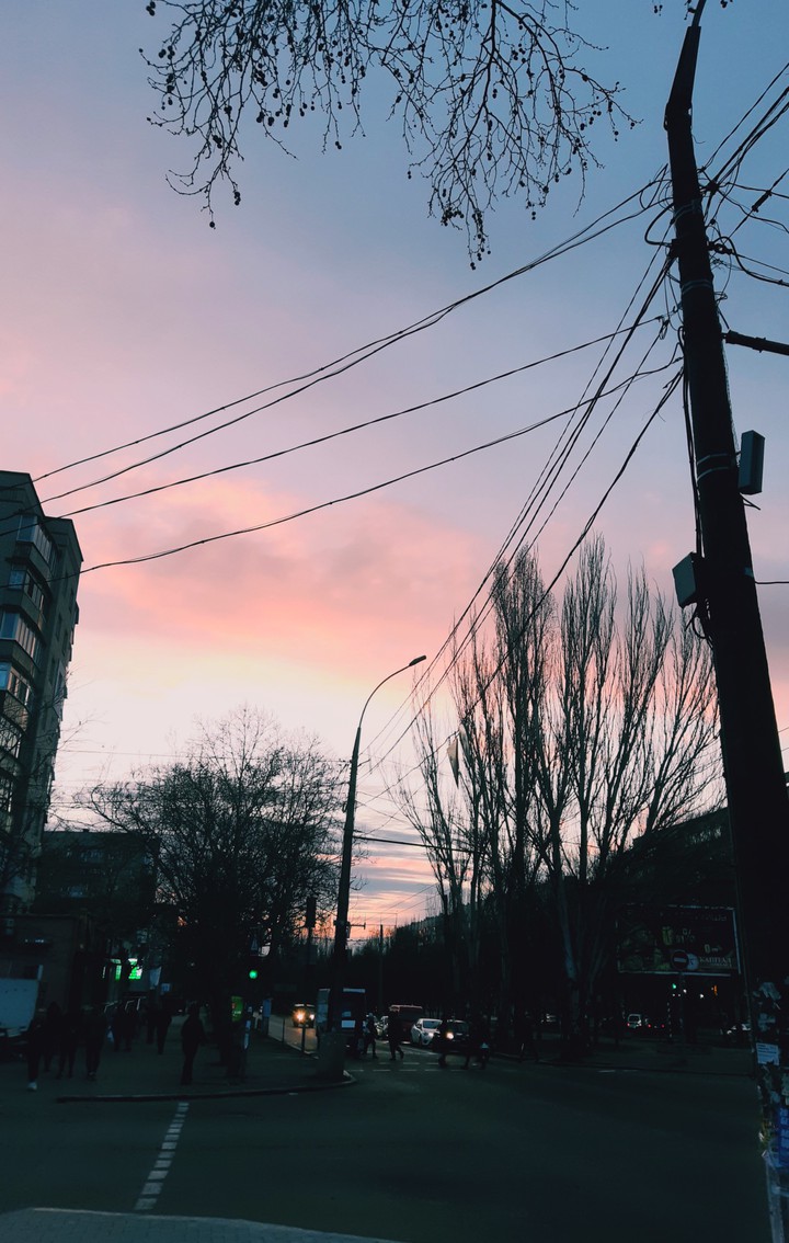 закат..