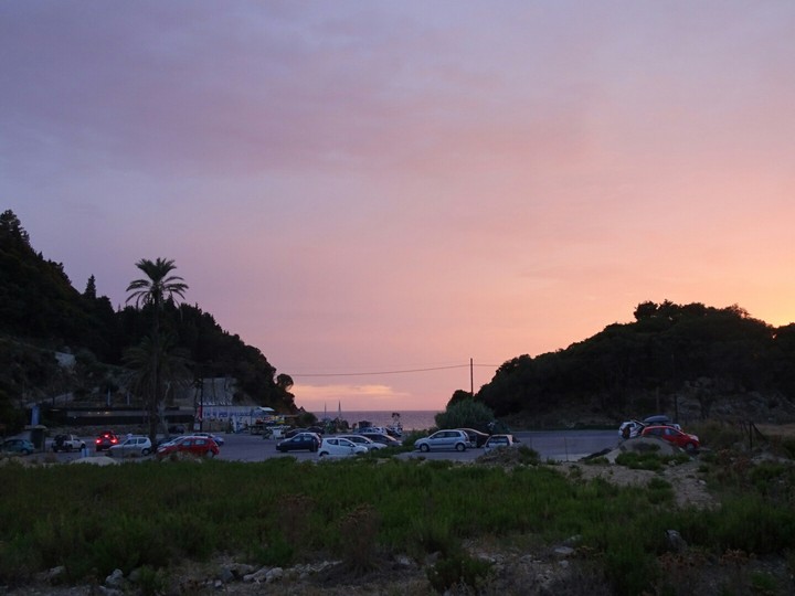 sunset on Corfu