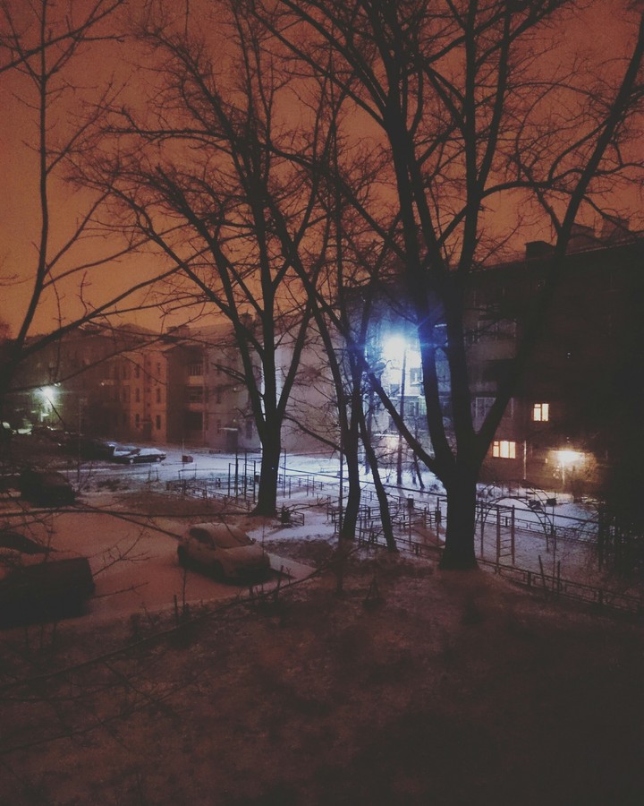 snow night