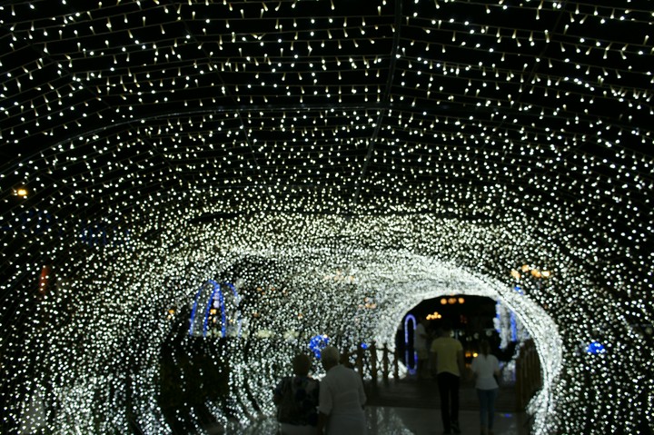 Amazing light tunnel in Sharm-el-Sheikh