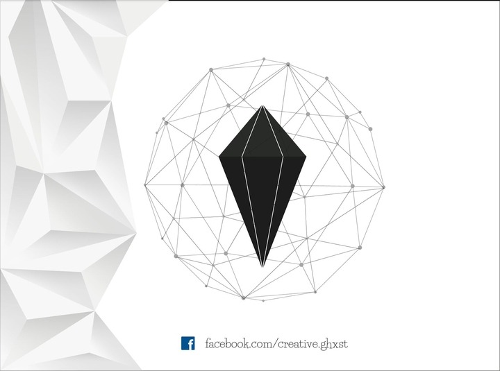 Protective Black Diamond | Minimal Flat Design