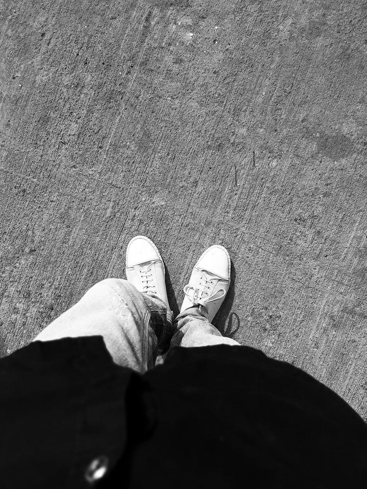 black and white