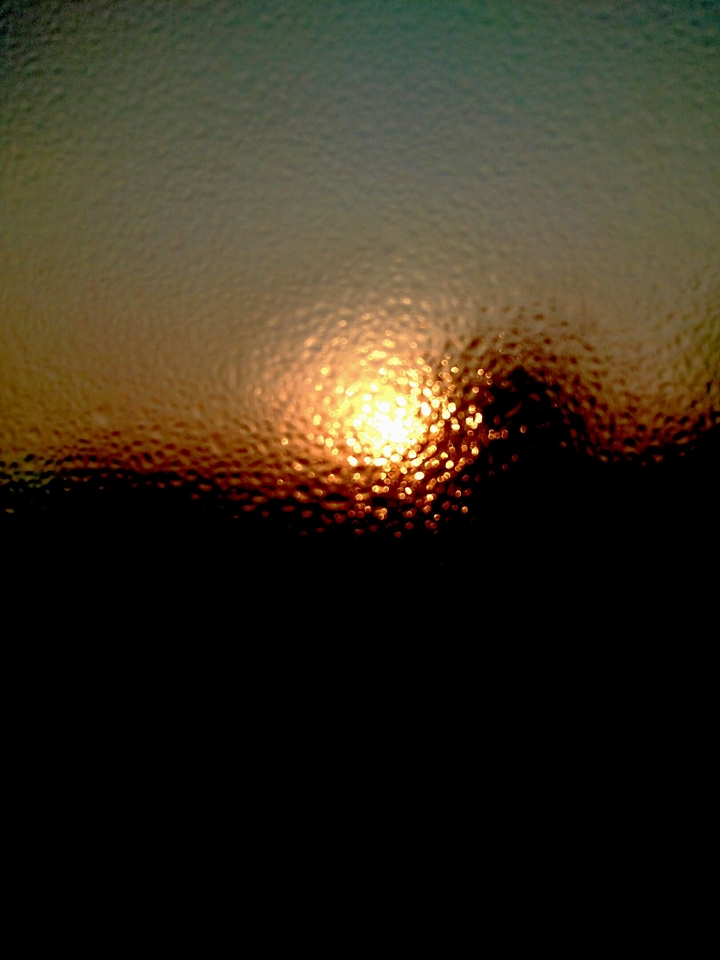 Wet glass Sunrise