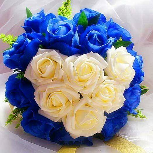blue and white flowers