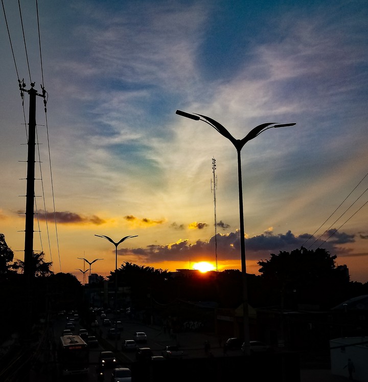 Fim de tarde em Manaus, Amazonas, Brasil.
