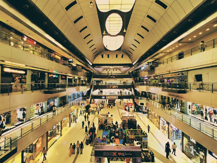 Inside mall