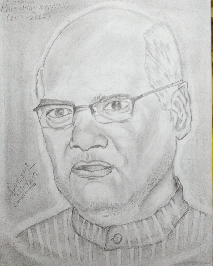 sketch of 14th president of India mr.Ramnath kovinid