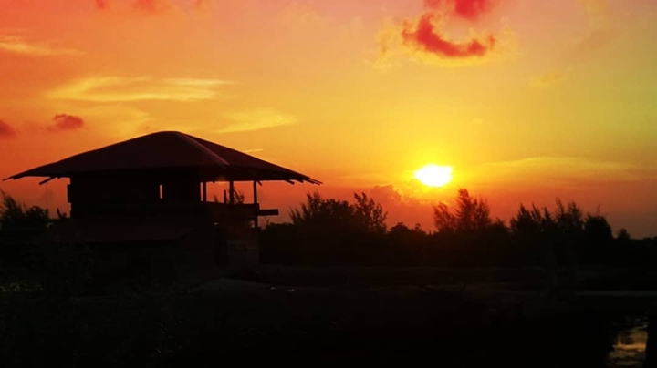 Sunset in the village