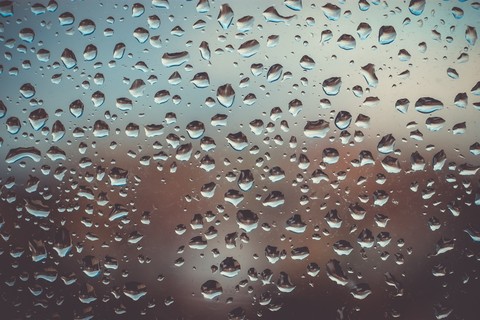 Drops Glass Surface