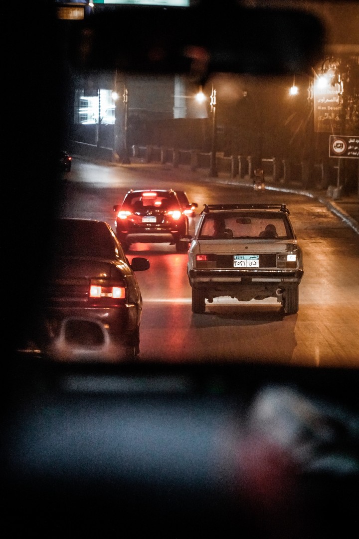vintage cars on cairo roads