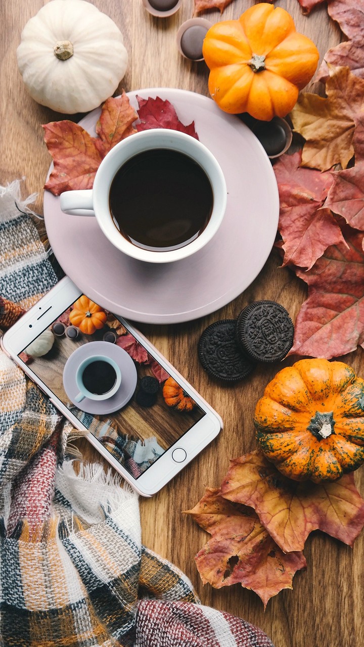 automne et café