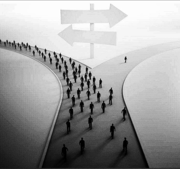 different way