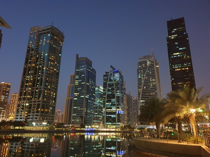 evening at Dubai