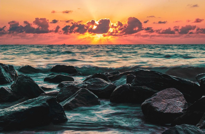 Rocks and Sunset