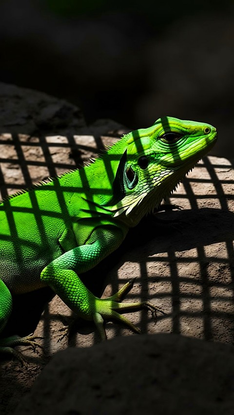 шпалери lacertids, iguanas
