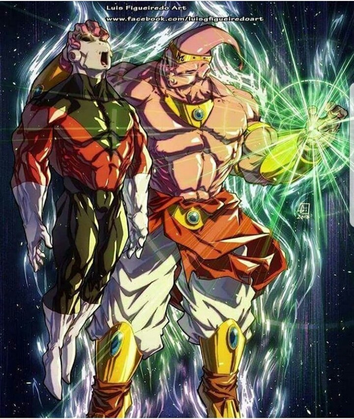 Jiren vs broly and buu fusion