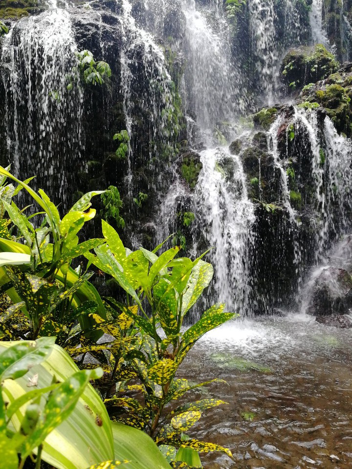 The sound of the waterfall is very peaceful...