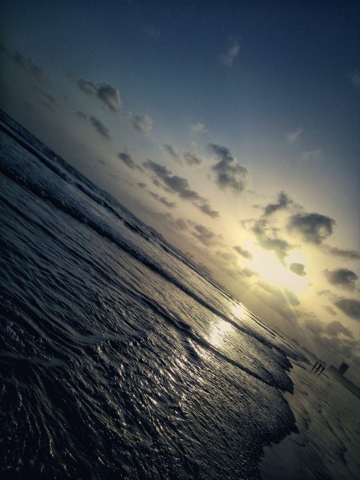 at sea an evening beautiful concept of photography...