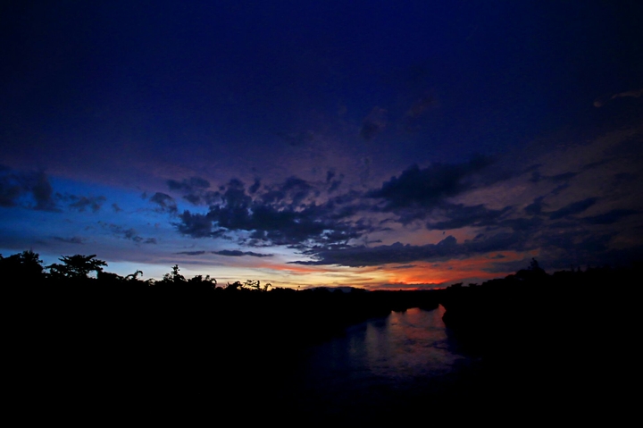 Sunset on a river