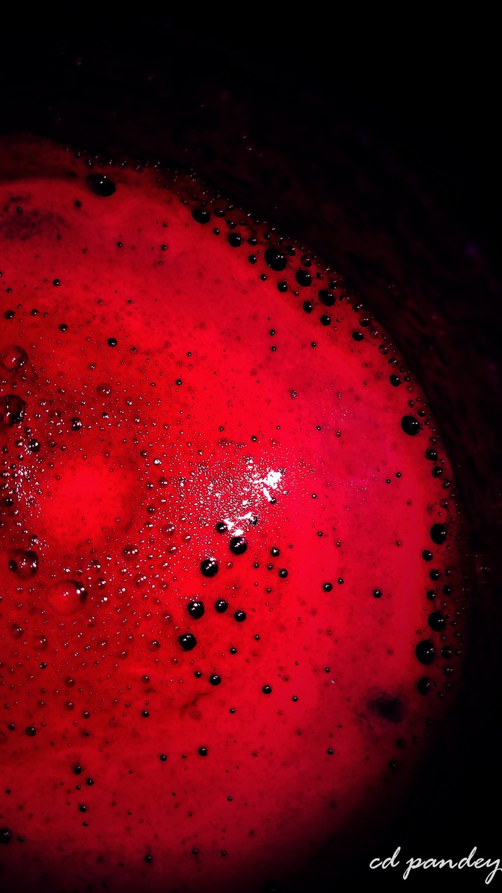 beetroot juice inside view