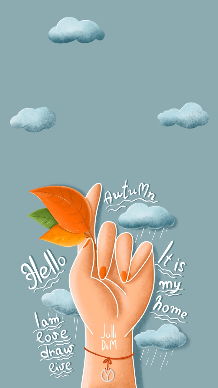 Illustration Autumn hand