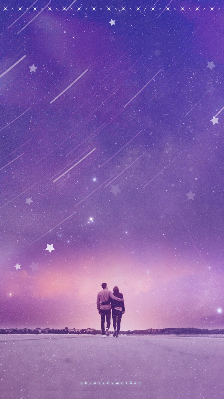 lovers in the night sky