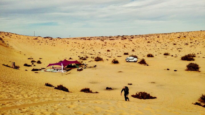 Walking in the desert