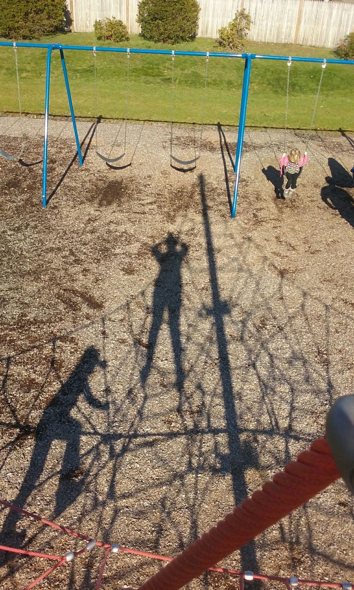 Playing on Playground Equipment