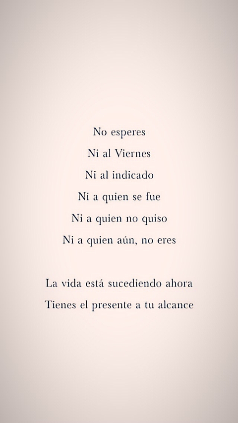 No Esperar