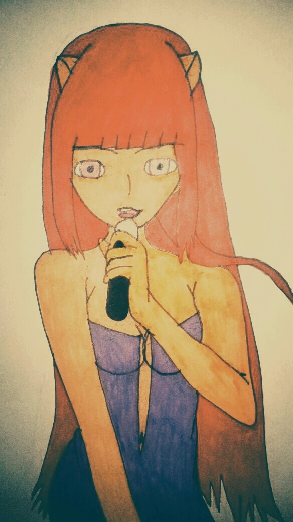 Kleine Kamia beim singen