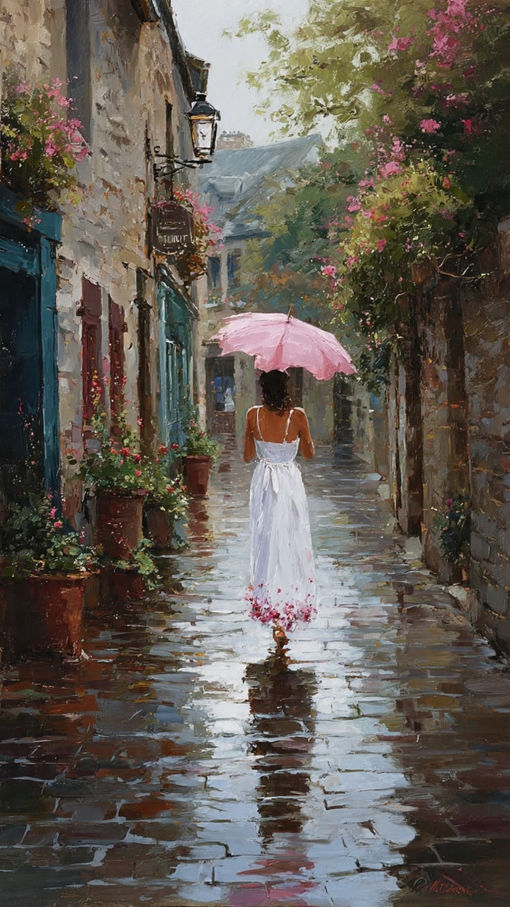 tapety geraniums, umbrella