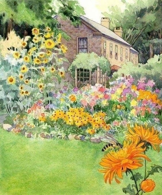 Garden, Painting Hintergrundbilder