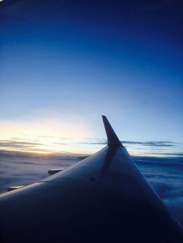 Sky in airplane
