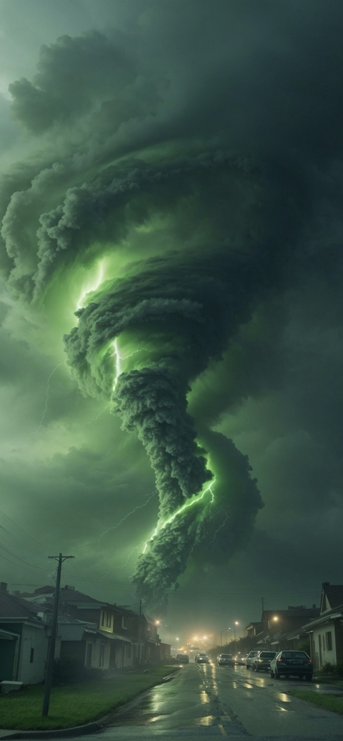 evening, lightning वॉलपेपर